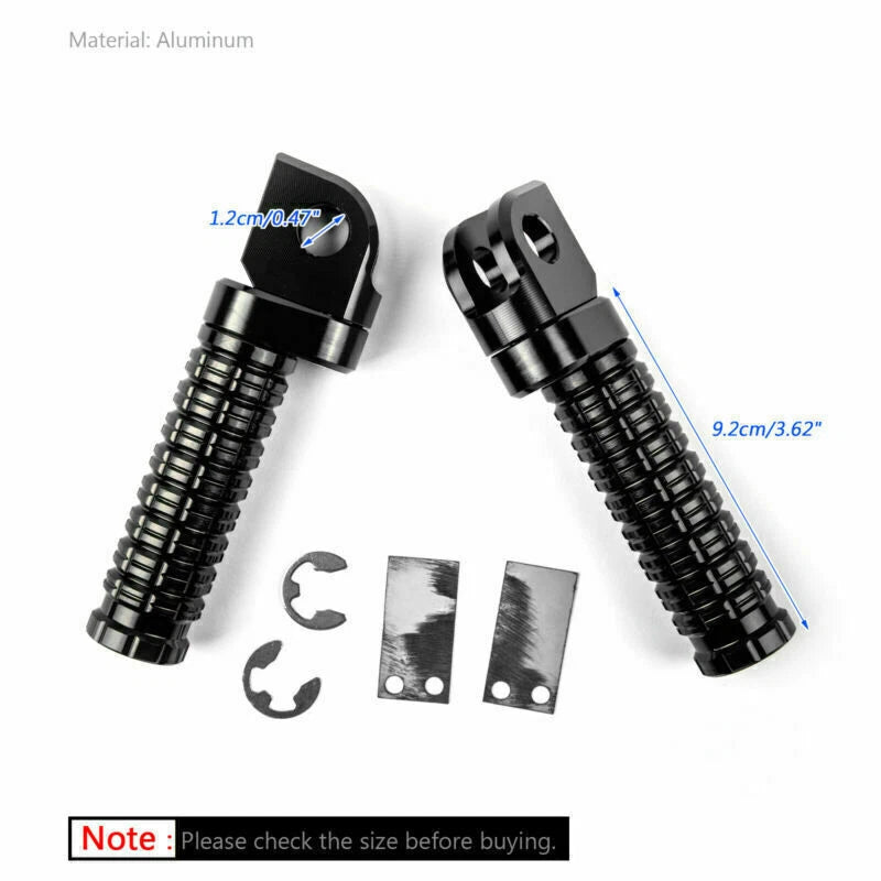 CNC Front Footpegs Footrests for Kawasaki Ninja 250R 300 400R 650 1000 (2008–2023)