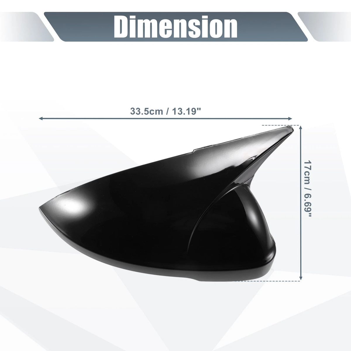 Rearview Mirror Cover Overlay Gloss Black Pair for Volkswagen Passat (2019–2023)