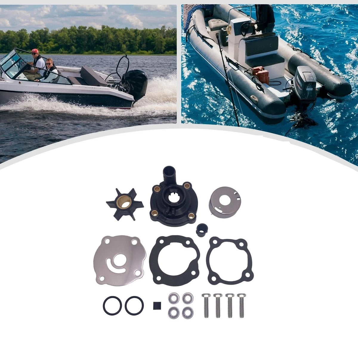 Outboard Water Pump Impeller Kit for Evinrude Johnson 18-35 HP 0395270