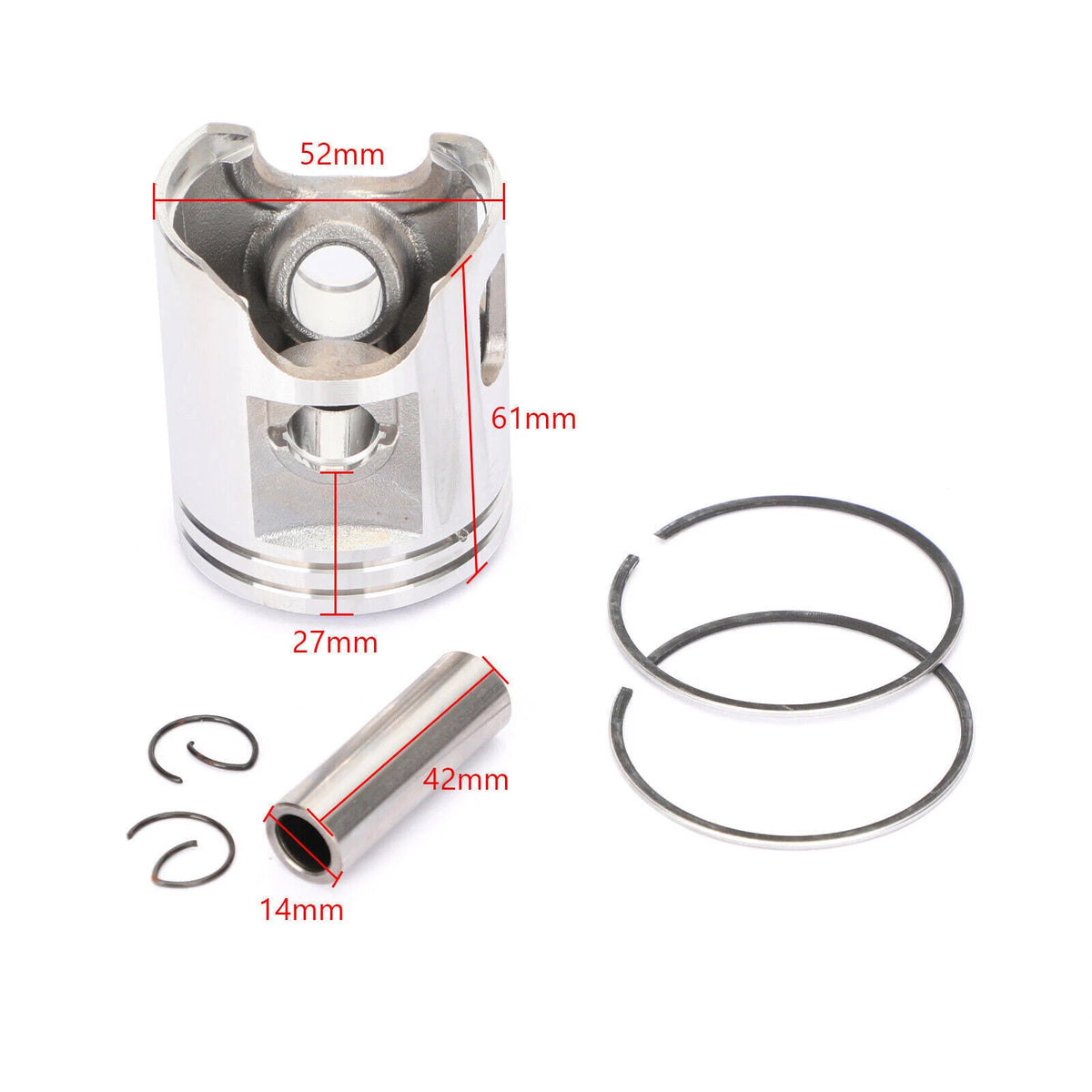 Piston Kit Standard Bore 52mm for Yamaha Axis YA90 Jog CY90 (1990–1997)