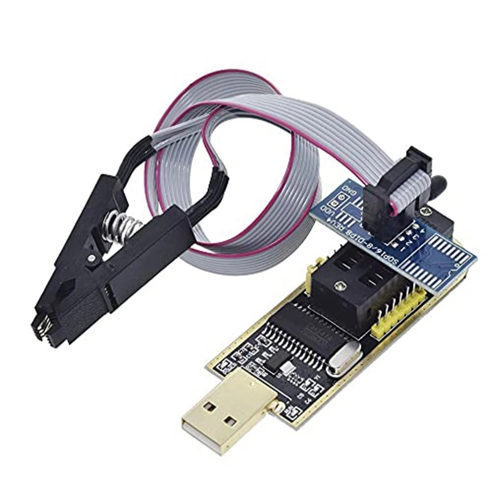 CH341 Programmer SOP8 Test Clip for Automotive Programming (No Disassembly)