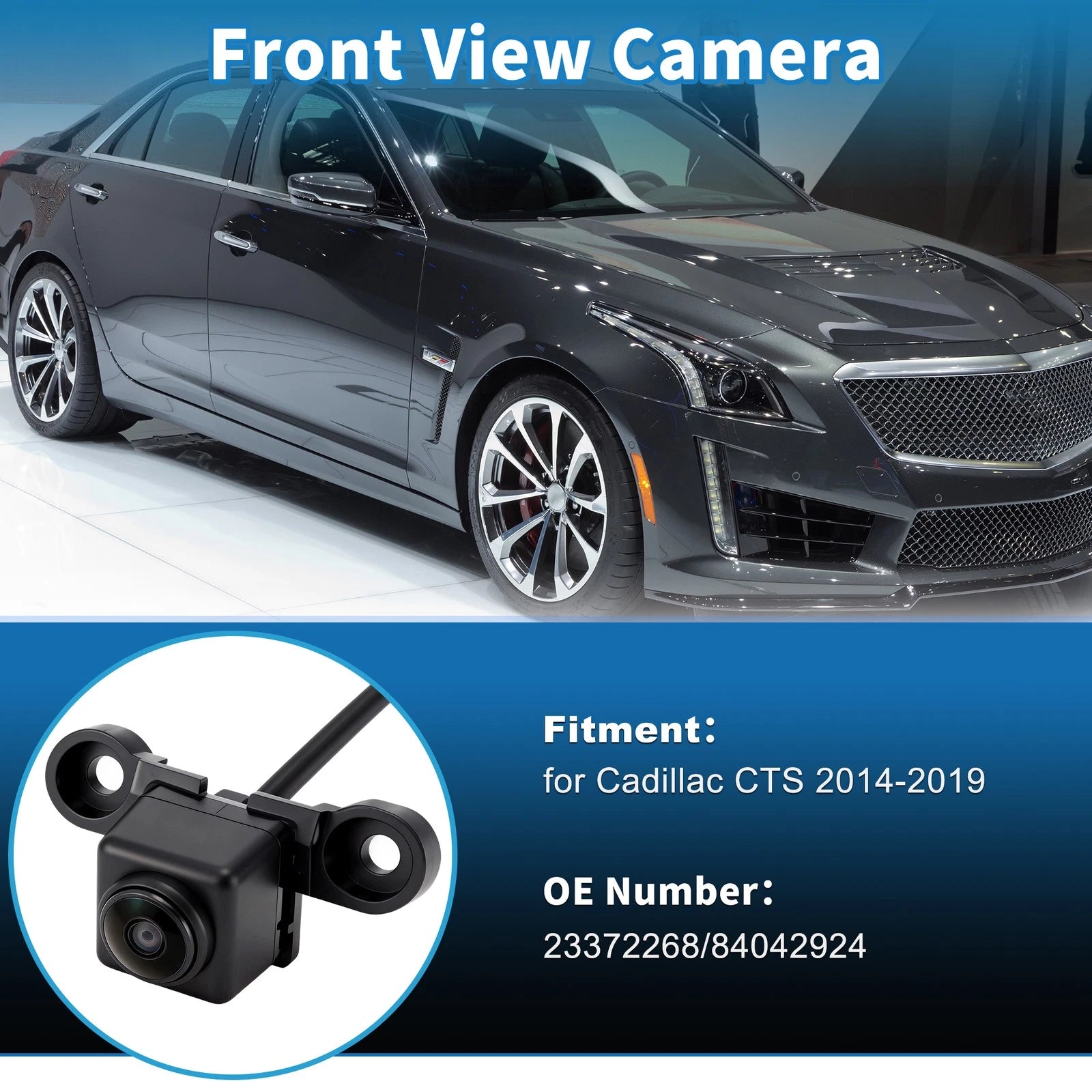 Front View Grille Camera for Cadillac CTS (2014–2019) 23372268