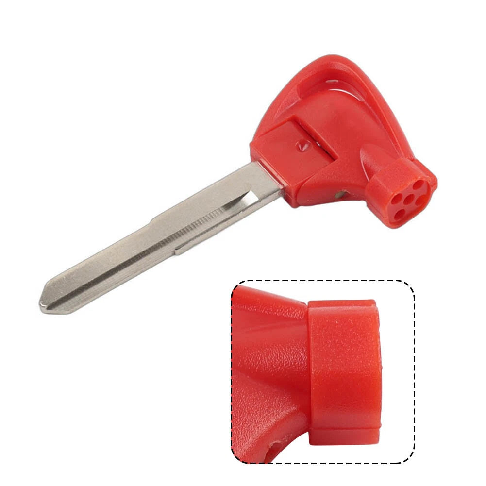 Left Red Ignition Key Blank Shell Uncut Blade for Yamaha Motorbike