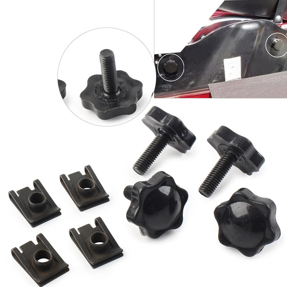 4x Saddlebag Lock Mounting Theft Deterrent Bolt Screw For Harley FLHT FLHTCU BLK