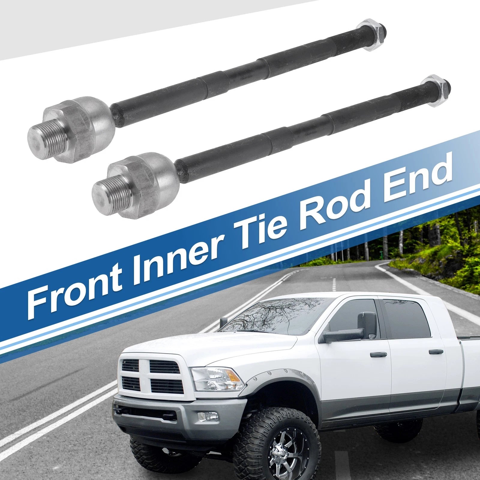 2pcs Front Inner Tie Rod Ends Left Right for Dodge Ram 1500 (2002–2005)