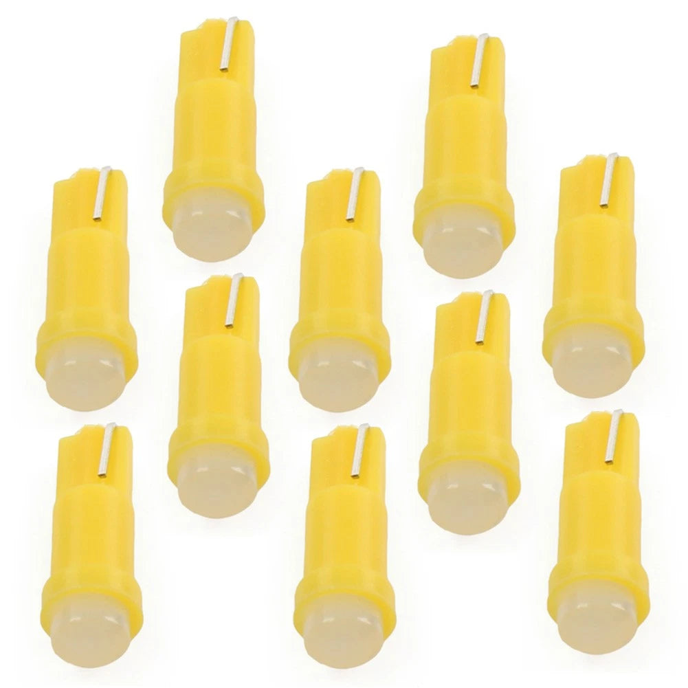 T5 LED Yellow Light Indicator Bulb for Car Dashboard Gauge (1 SMD)