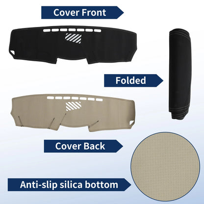 Dash Cover for Lexus IS XE20 (2006–2012) Faux Leather Black White Line