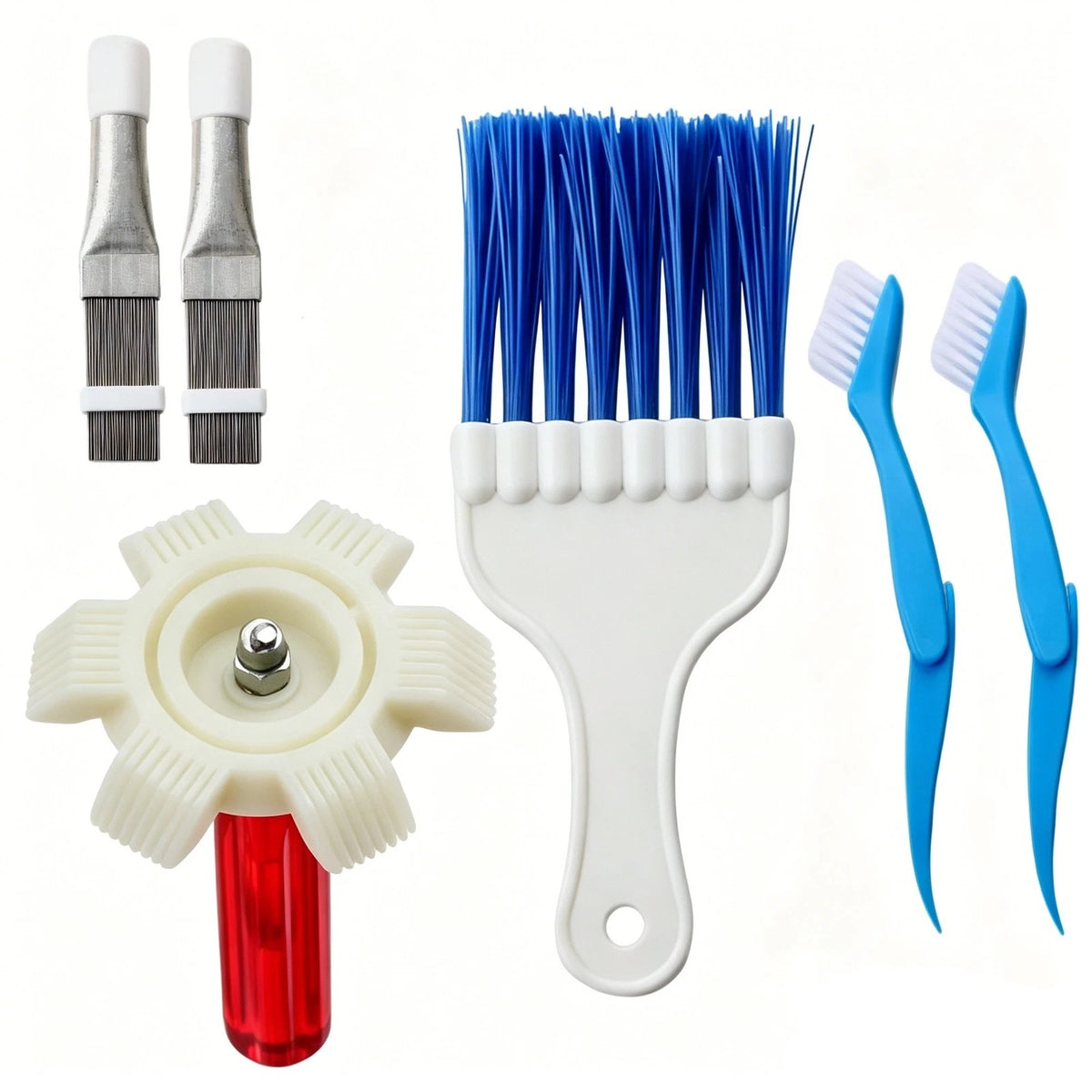 Stainless Steel Aircon Fin Comb and Brush Set for HVAC Maintenance