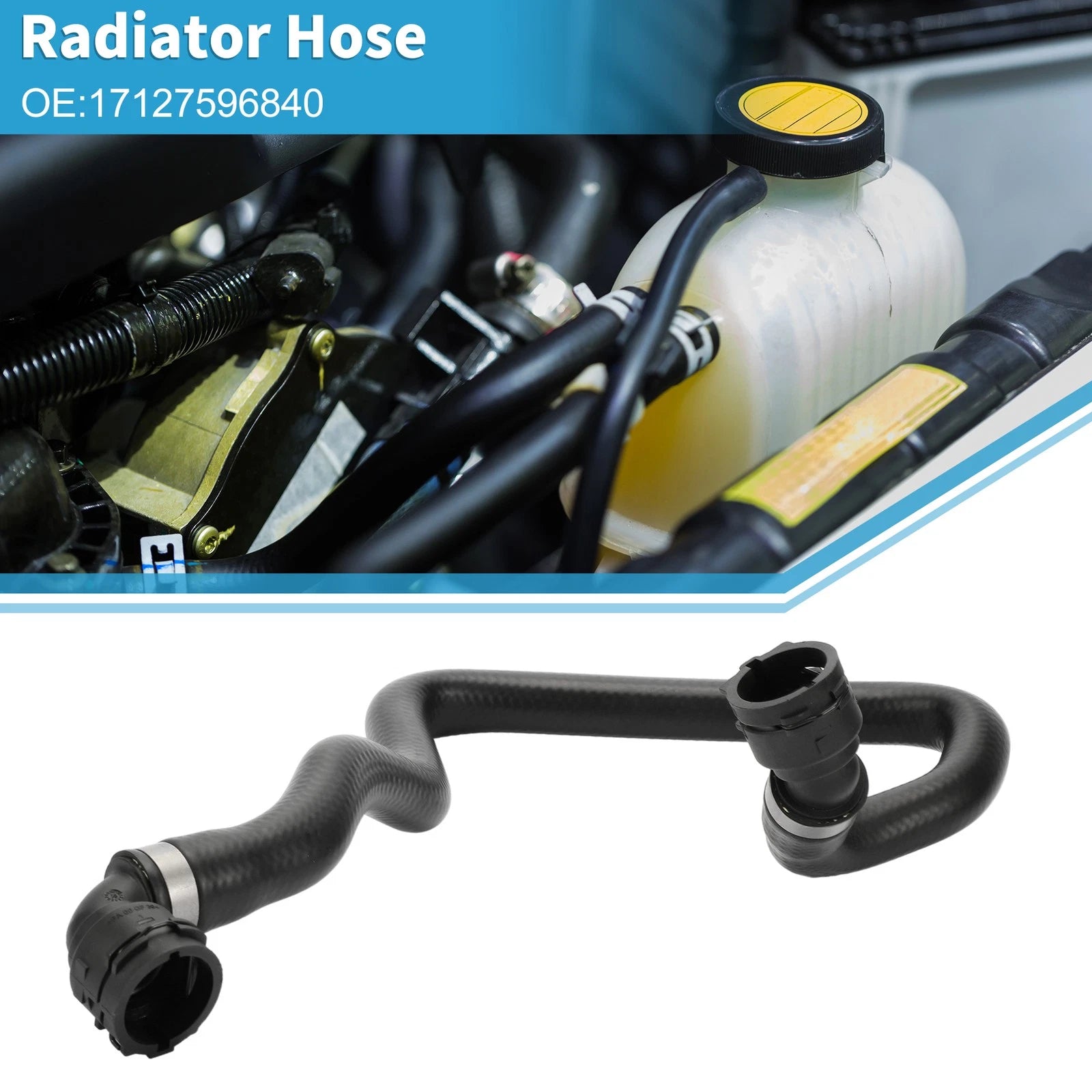 Radiator Hose Replacement for BMW 320i 2013–2015 Rubber Black