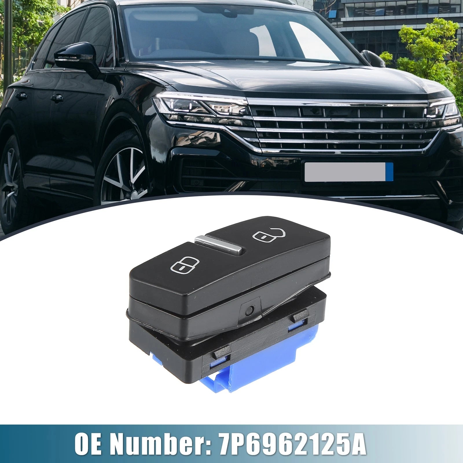 Door Lock Switch Button Front Driver Side for Volkswagen Golf (2009–2019)