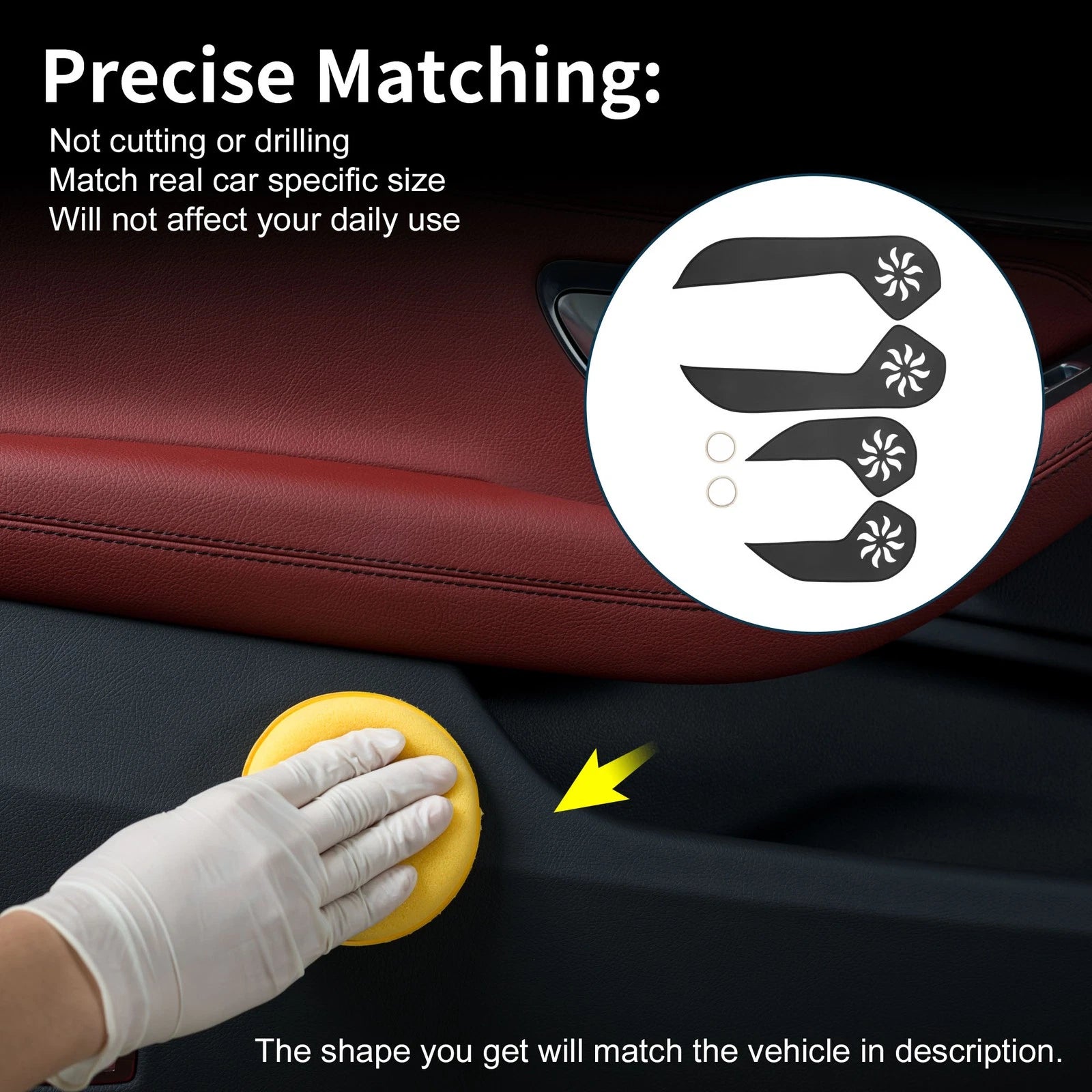Car Door Anti Kick Pad Sticker Protector Set for Subaru Outback (2015–2016)