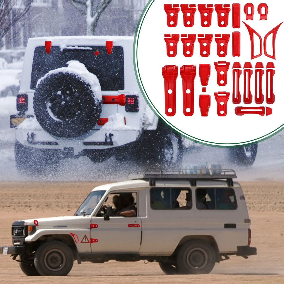 26PCS Exterior Trim Kit for Jeep Wrangler JL JLU (2018–2022)