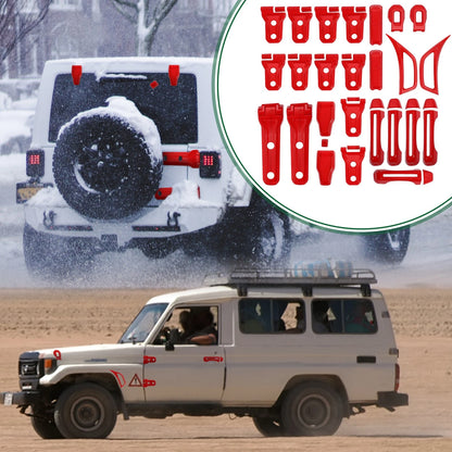 26PCS Exterior Trim Kit for Jeep Wrangler JL JLU (2018–2022)