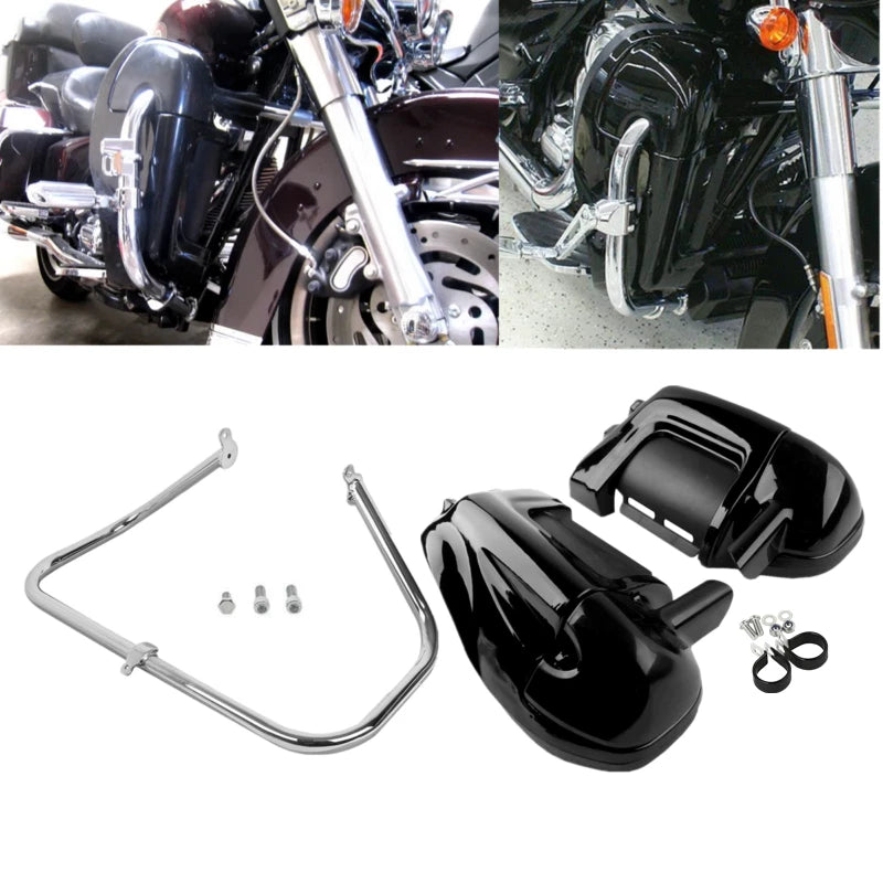 Lower Vented Leg Fairings & Engine Guard Bar for Harley Electra Glide (2009–2013)
