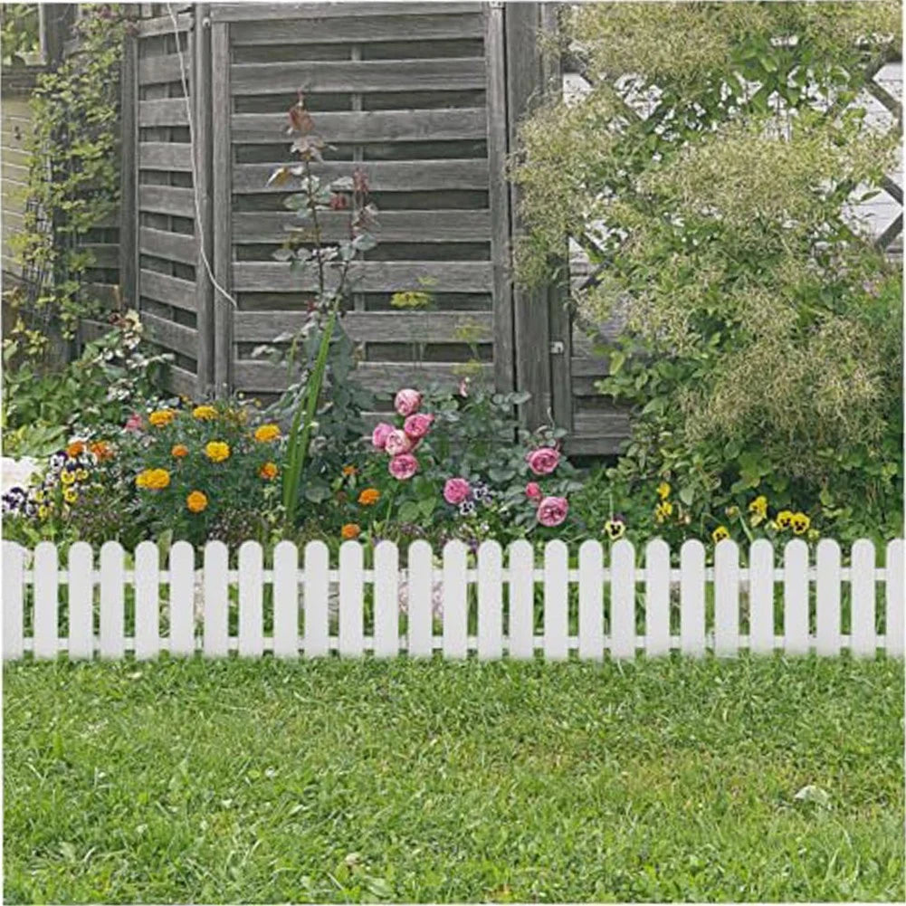 Plastic Garden Fence Edging for Flowerbeds and Lawns