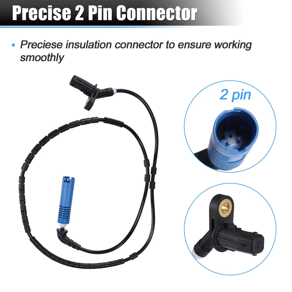 ABS Wheel Speed Sensor Rear Left Right Black Blue for BMW 330Ci (2001–2006)