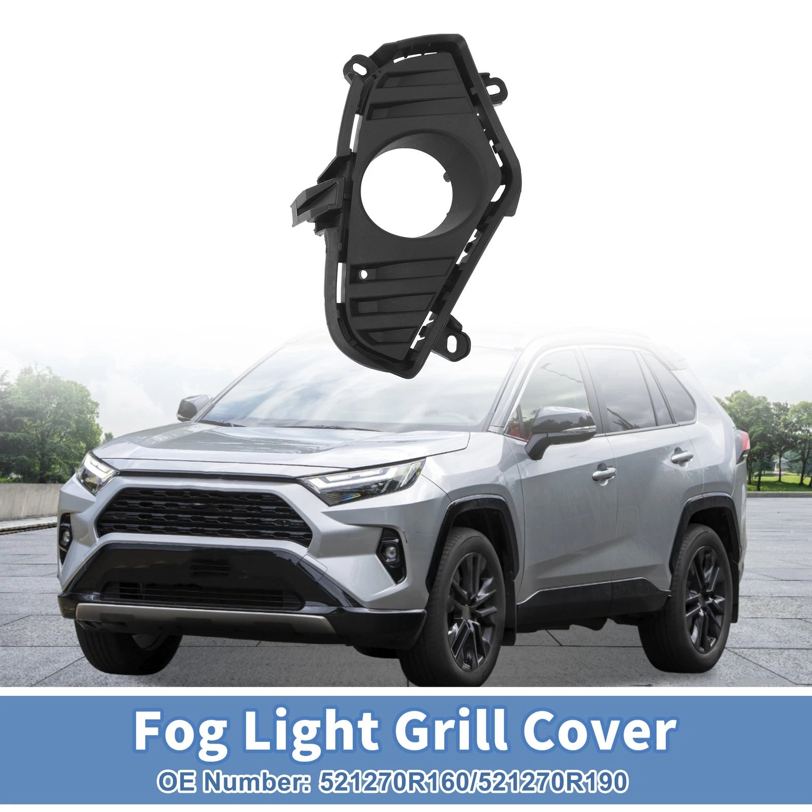 Front Right Fog Light Grill Replacement for Toyota RAV4 (2019–2023)