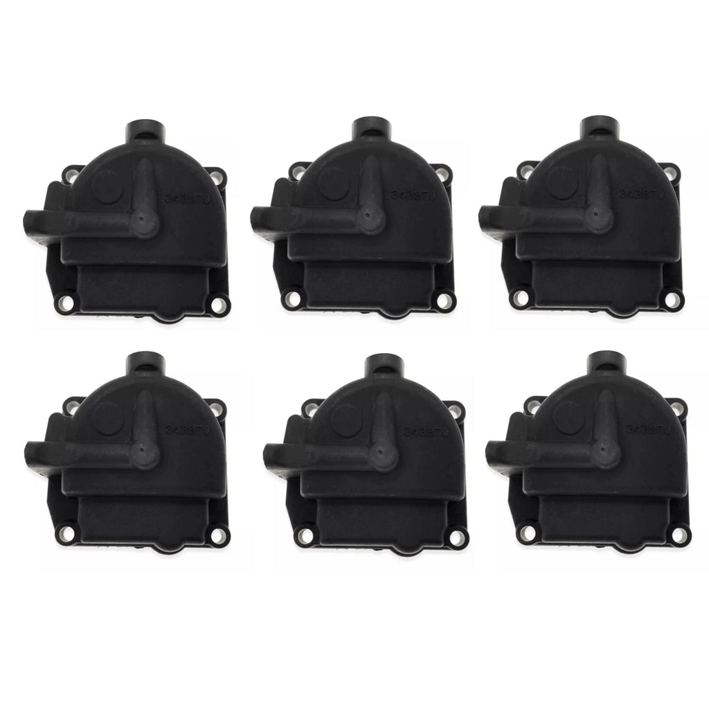 Set of 6 Carburetor Float Bowl Chambers for Johnson Evinrude (433000, 766418, 343870)