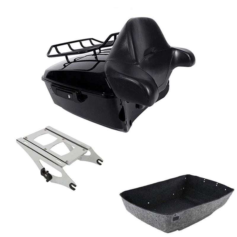 Trunk Mount Rack Backrest Pad for Harley Touring Street Glide (2014–2026)
