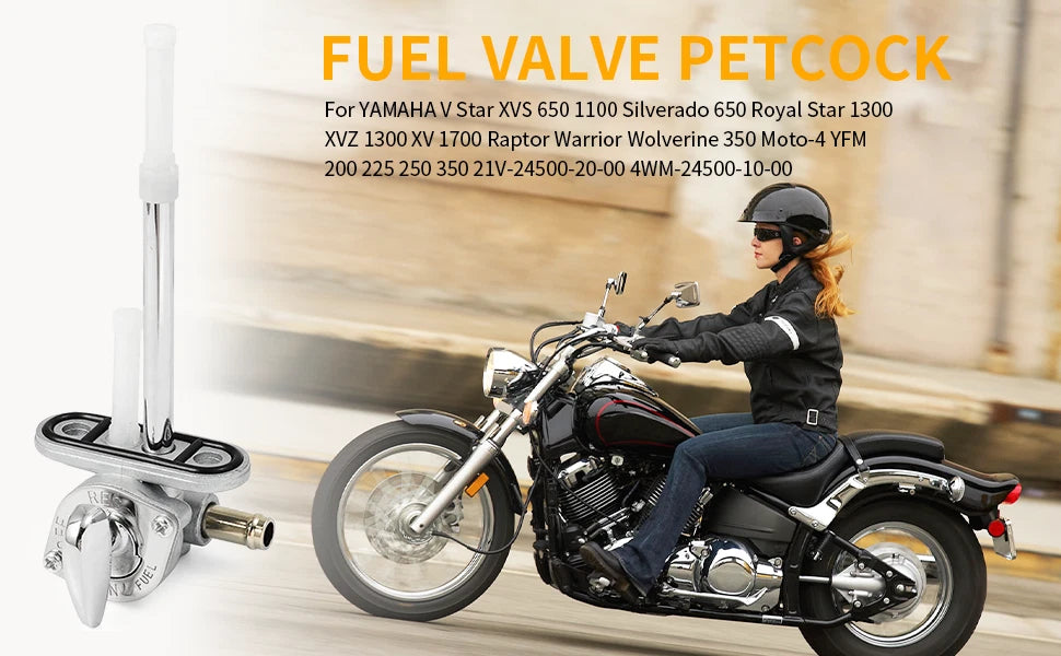 Fuel Valve Petcock for Yamaha V Star 1100 XVS 1100 (1999–2009)