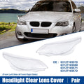 Headlight Clear Lens Cover Pair for BMW 5 Series E60 (2004–2007)