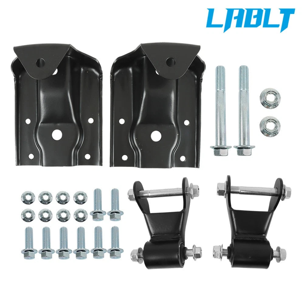 Rear Leaf Spring Hanger Bracket Shackle Kit for Chevrolet GMC (1999–2013)