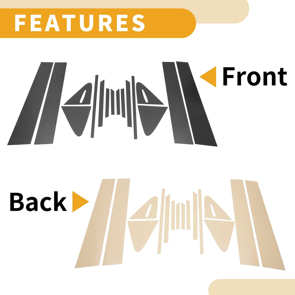 16 Pcs Door Pillar Window Trim Replacement for Toyota Corolla (2014–2019)