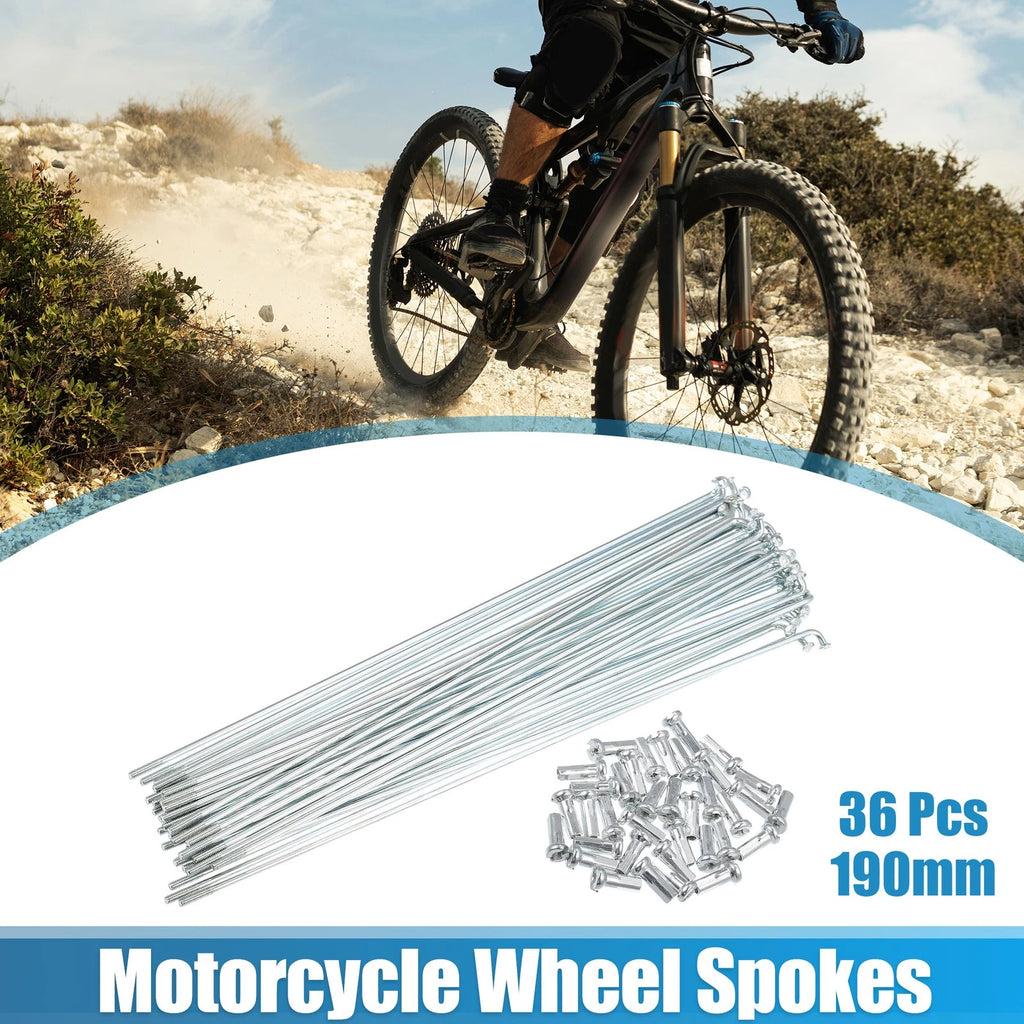 14G J Bend Bicycle Spokes 190mm Galvanized 36pc with Nipples
