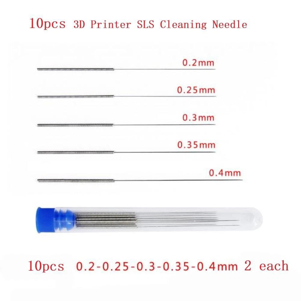 Cleaning Needle Set 0.2/0.25/0.3/0.35/0.4mm for Clogged Nozzles
