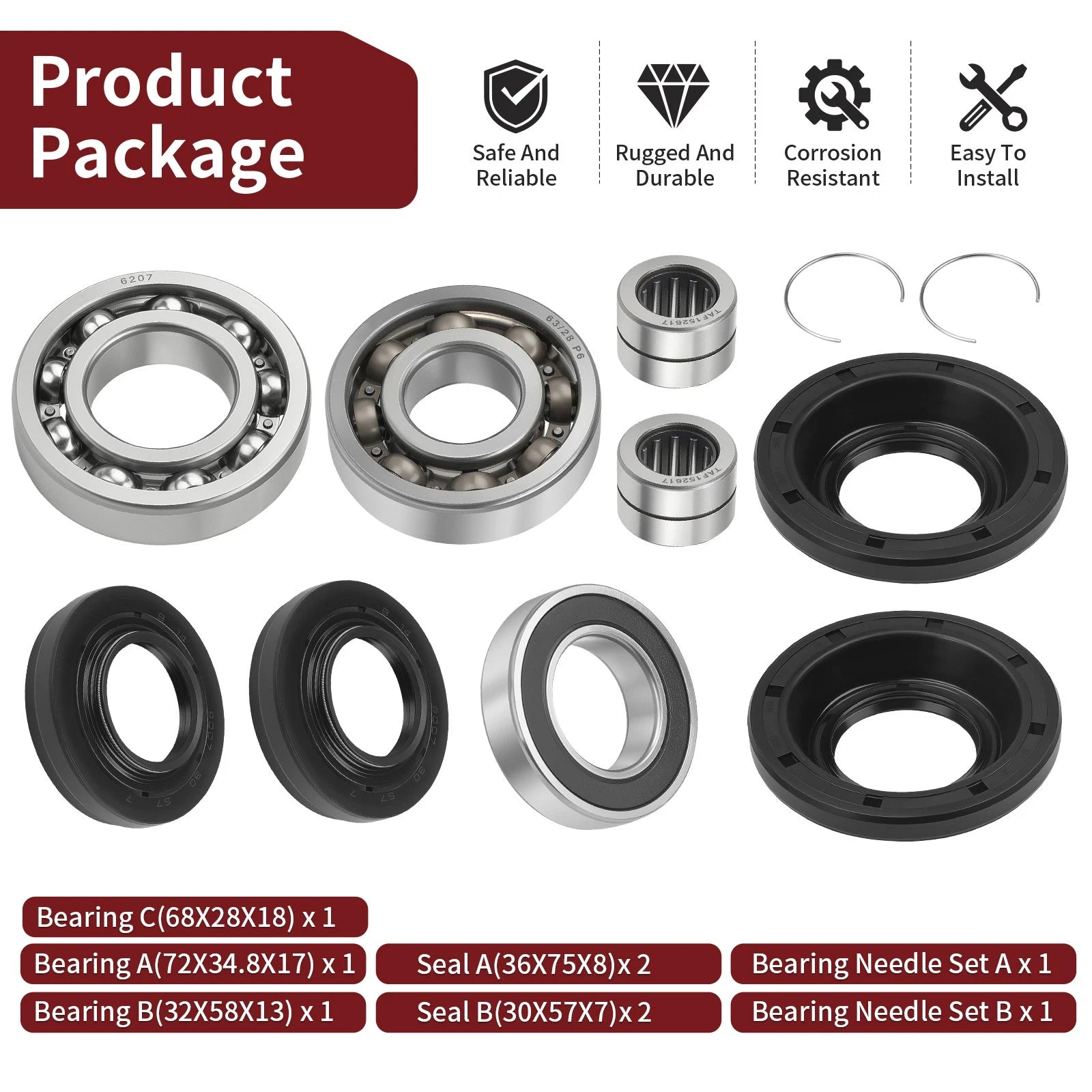 Rear Differential Bearing Seal for Honda TRX500/520 (2015–2024)