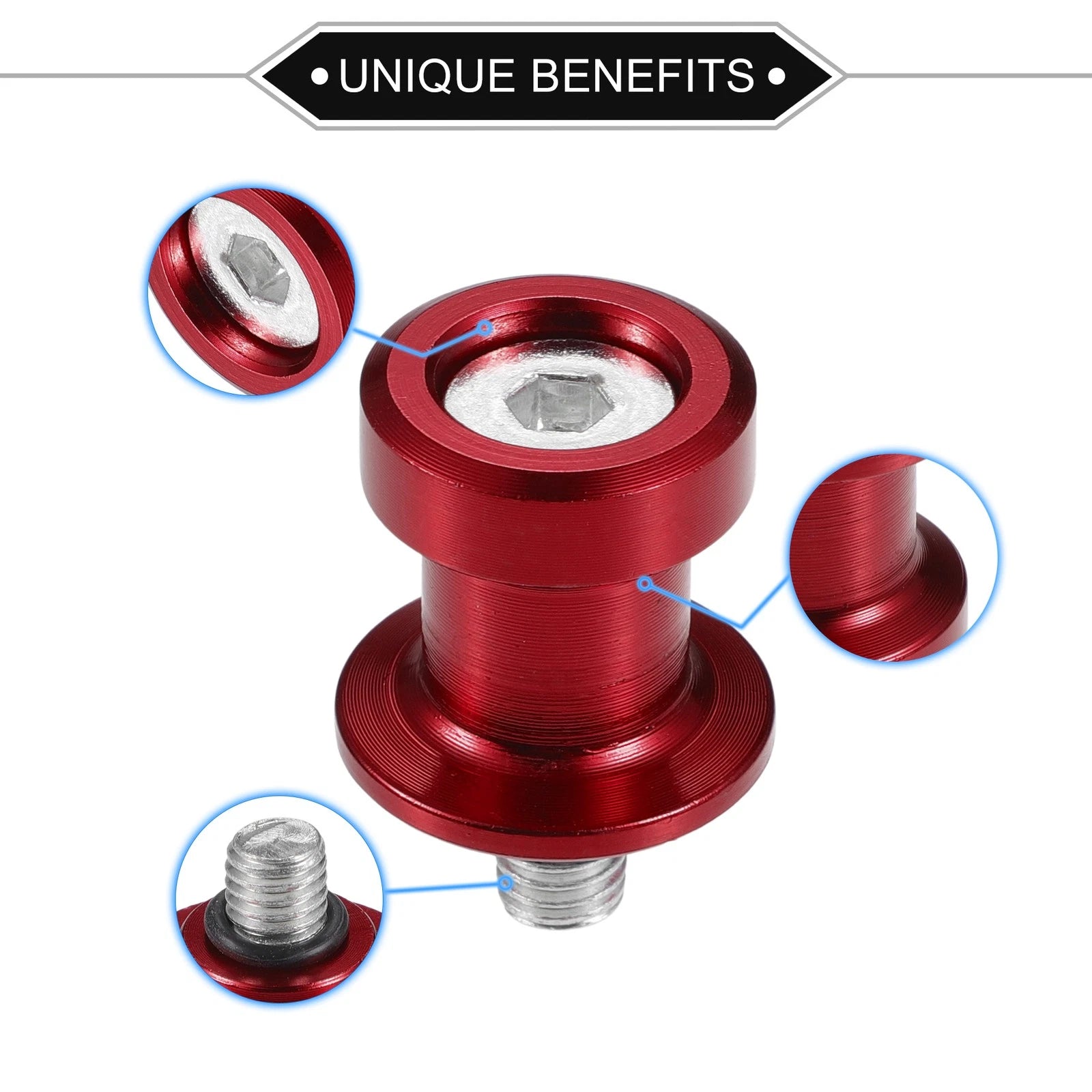 Motorcycle Swingarm Spools Pair 8mm CNC Replacement for Universal (any year)