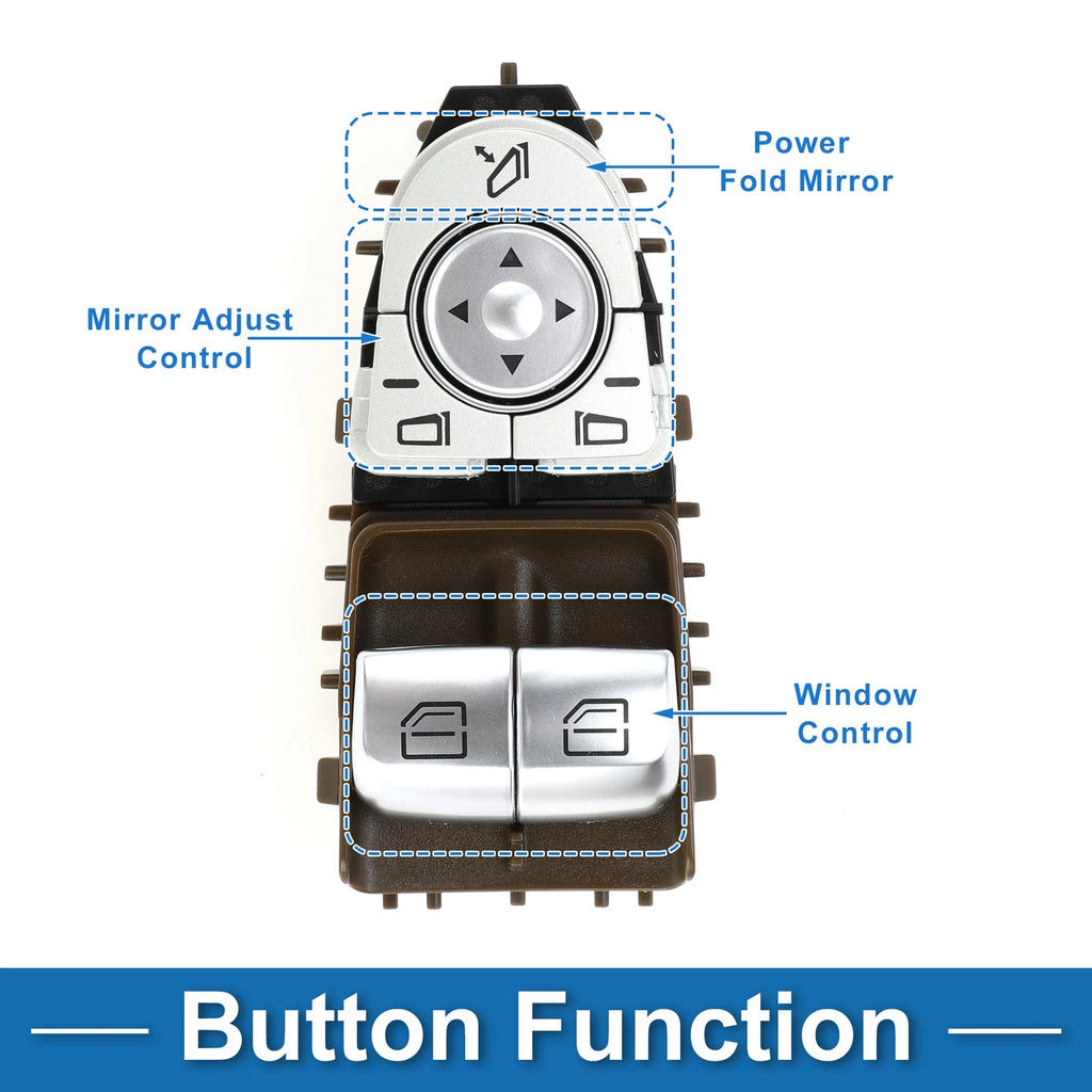 Front Driver Side Power Window Switch for Mercedes-Benz C300 C43 (2021–2024)