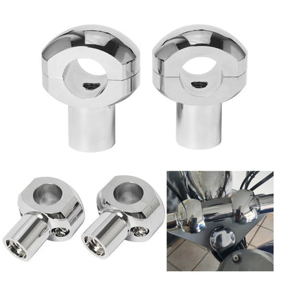Chrome 25mm Handlebar Risers for Honda Suzuki Yamaha Kawasaki (Fit 1")