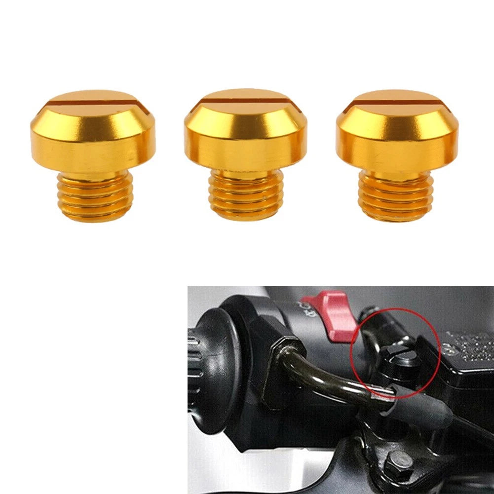 3X M10x1.25 Motorcycle Mirror Hole Blanking Plugs for Universal Fit