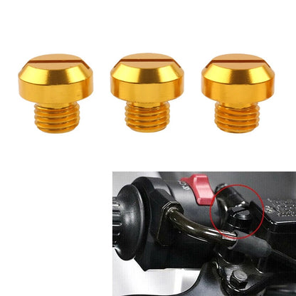 3X M10x1.25 Motorcycle Mirror Hole Blanking Plugs for Universal Fit