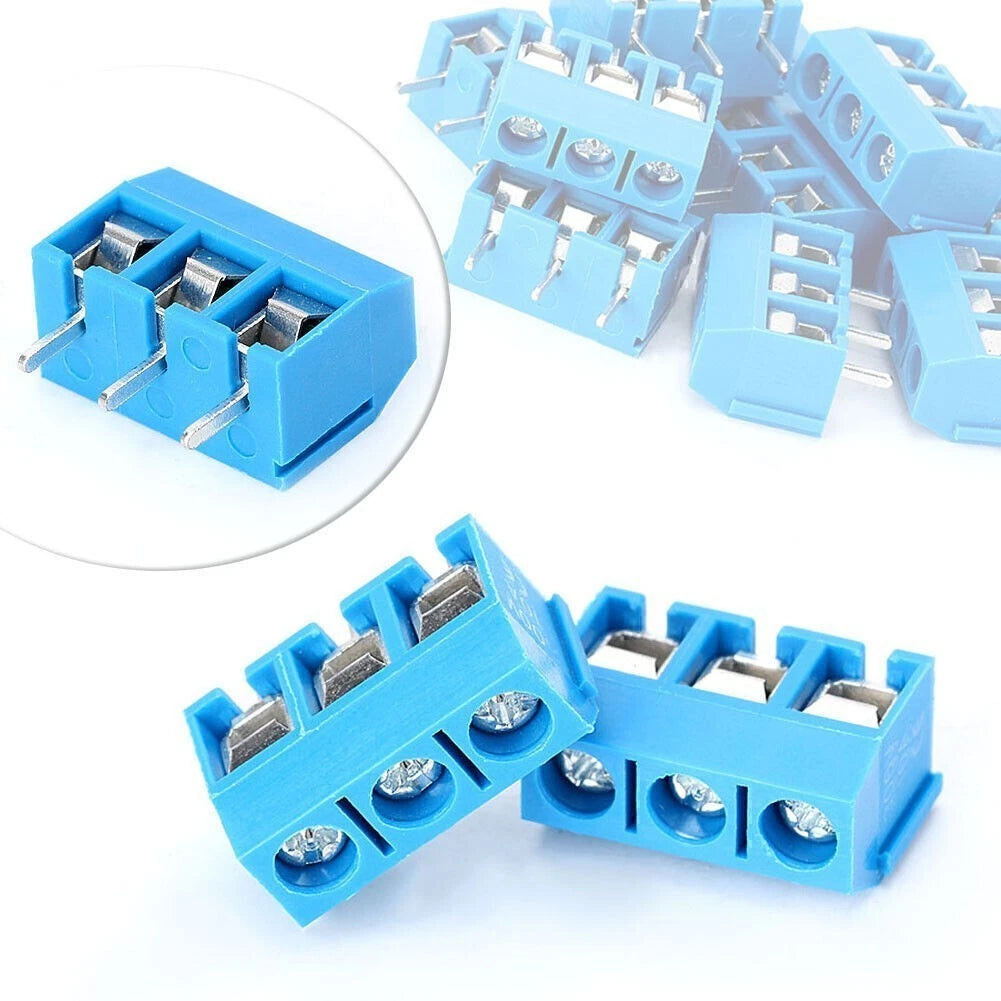 10PCS KF301-3P 5.0mm 3 Pin Terminal Screw Connector 12A 300V