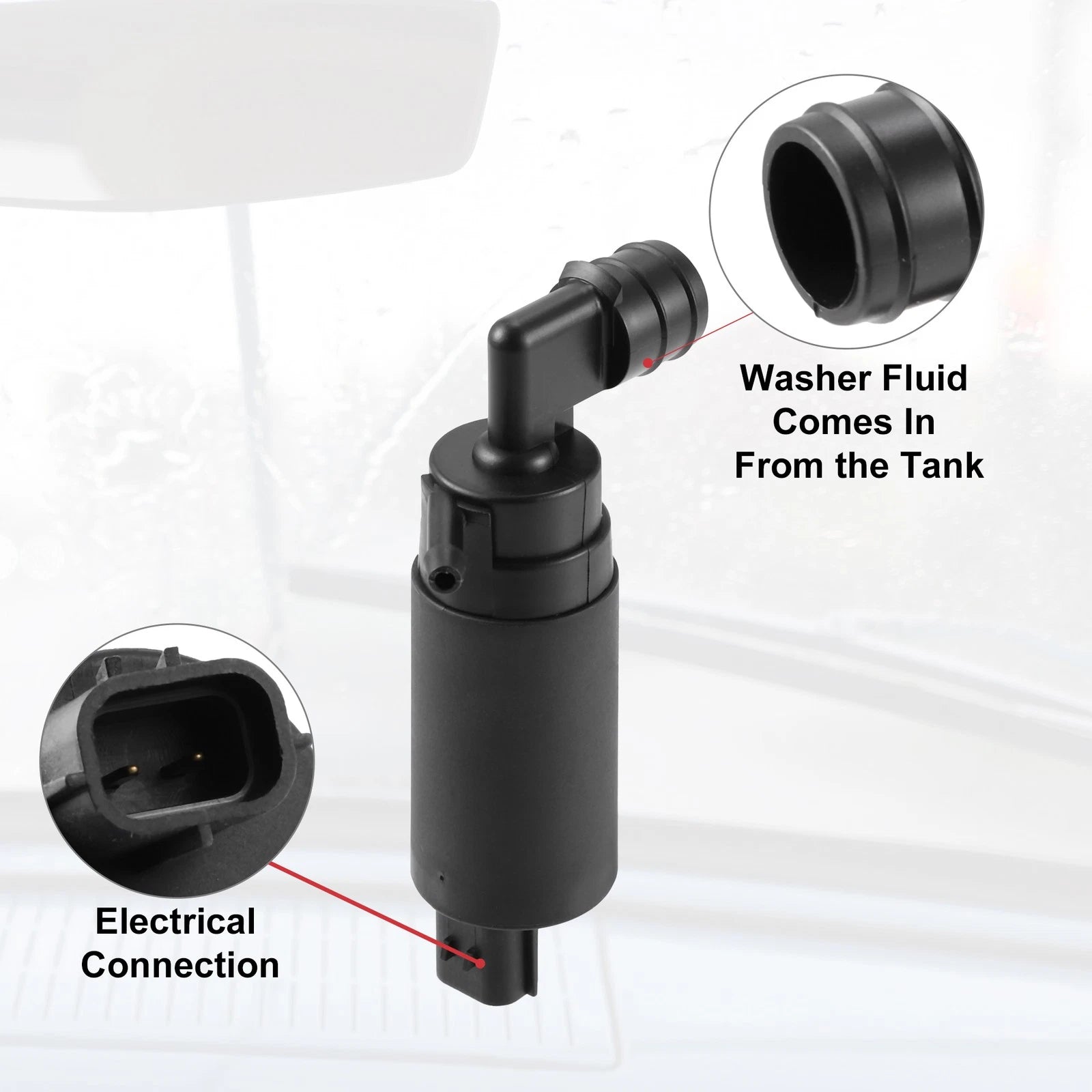 Windshield Washer Pump Replacement for Toyota Avensis (1997–2008)