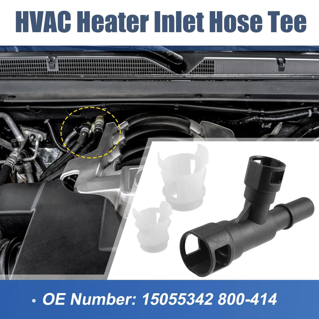 Heater Hose Connector 2 Pcs Replacement for Cadillac Chevrolet GMC (2000–2010)