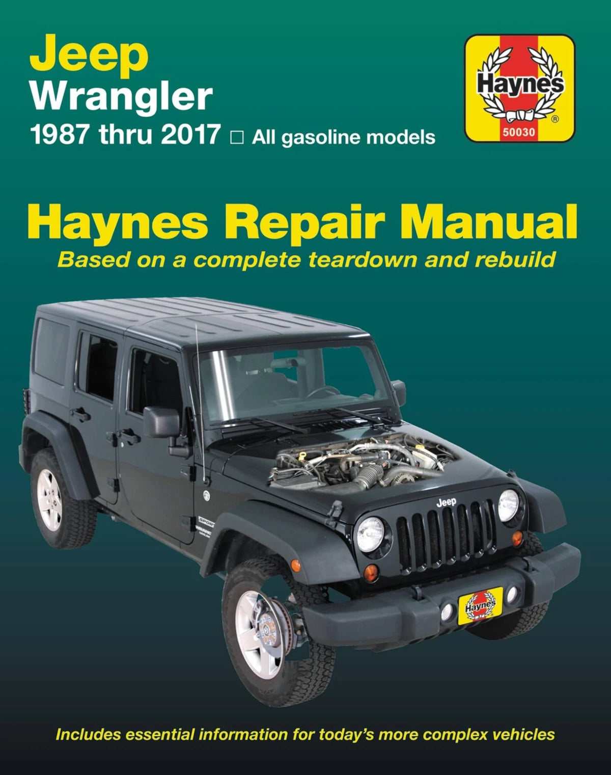 Haynes Repair & Maintenance Manual for Jeep Wrangler (1987–2017)