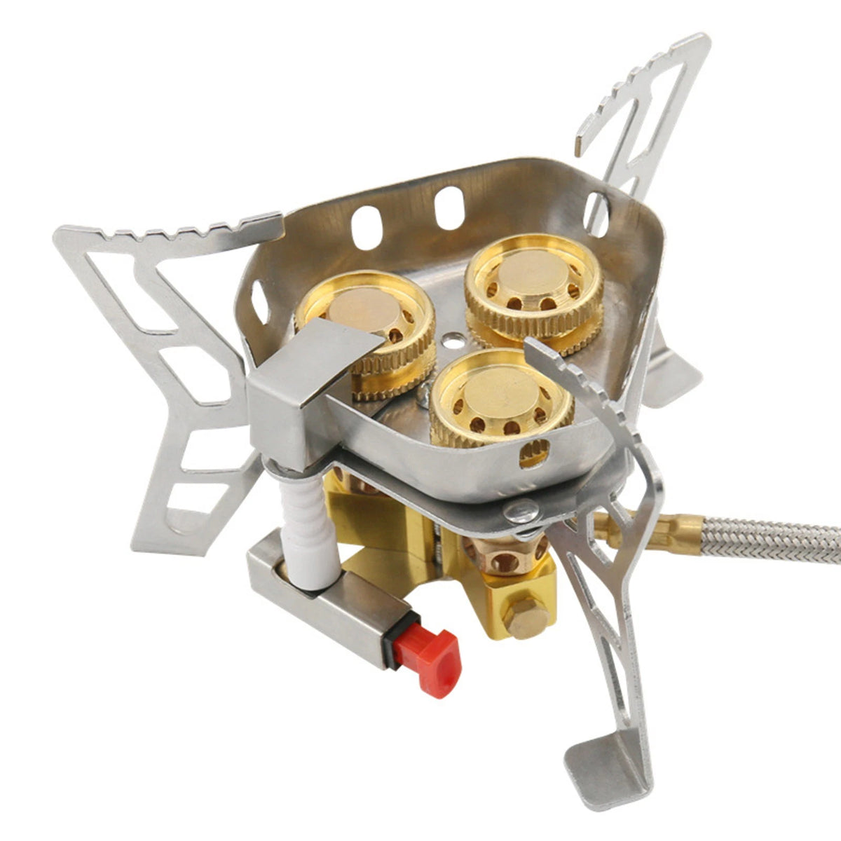 6800W Aluminum Alloy Camping Gas Stove, Foldable & Windproof