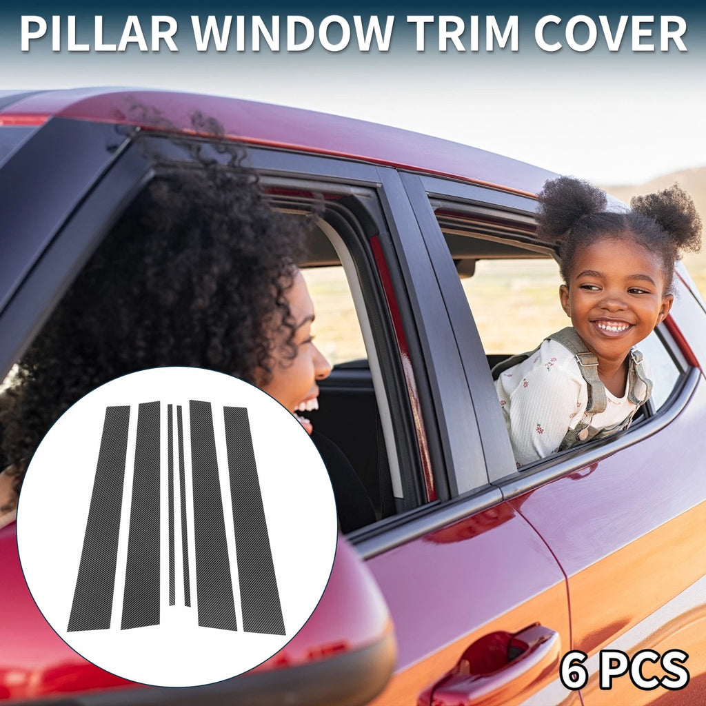 6Pcs Door Pillar Window Trim Replacement for Toyota 4Runner (2003–2009)