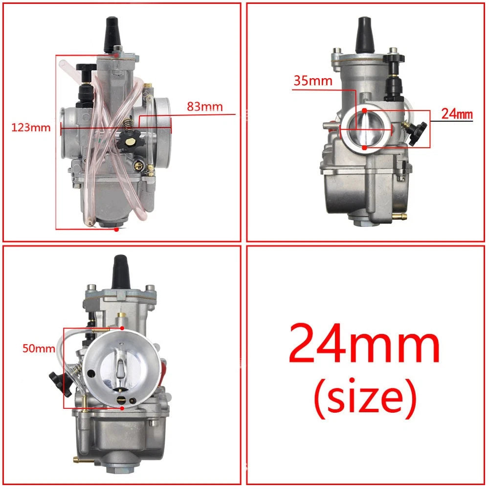 24mm Carburetor for PWK24 50cc-125cc Dirt Pit Bike Motorcycle