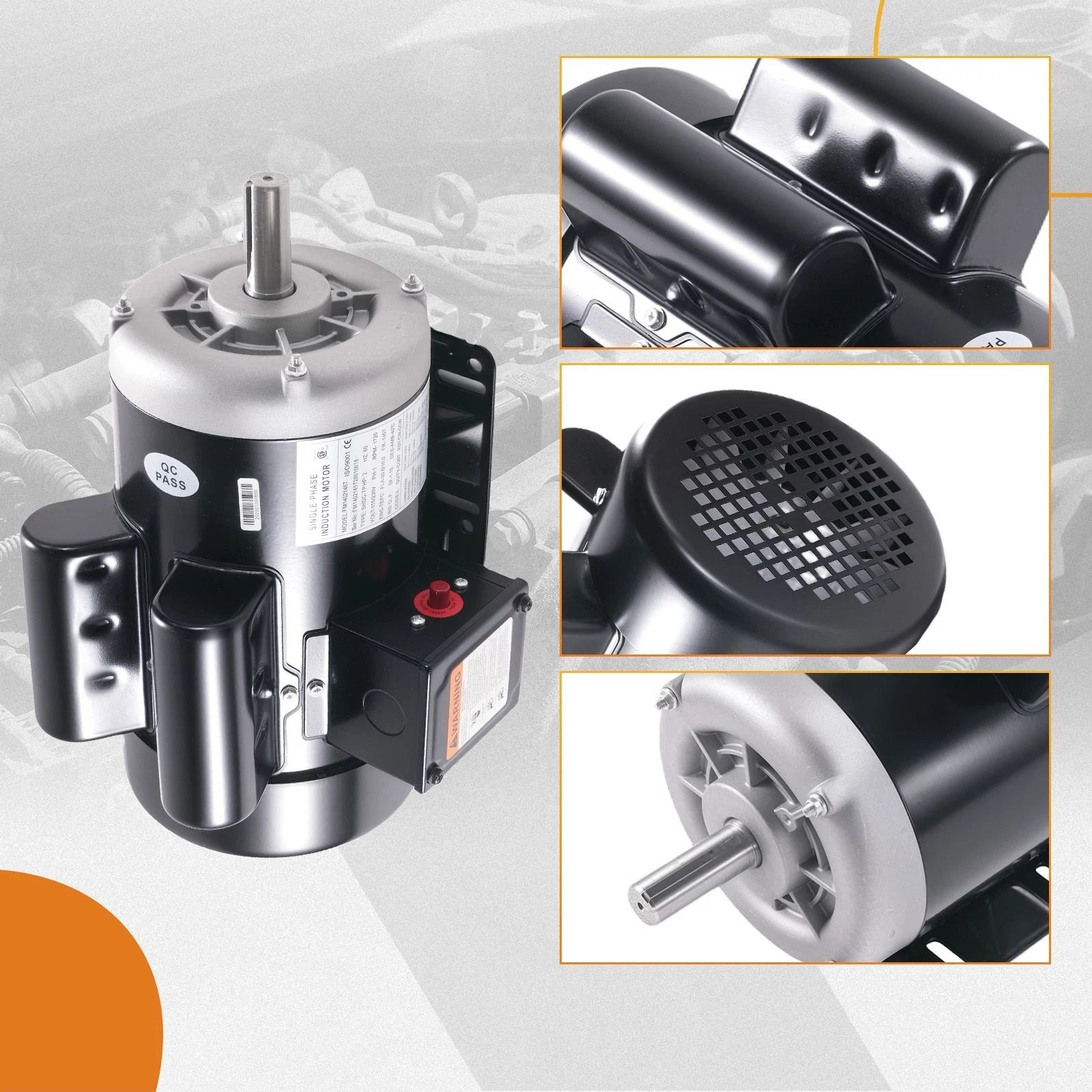2HP Electric Motor for Air Compressor (115/230V, 145T)