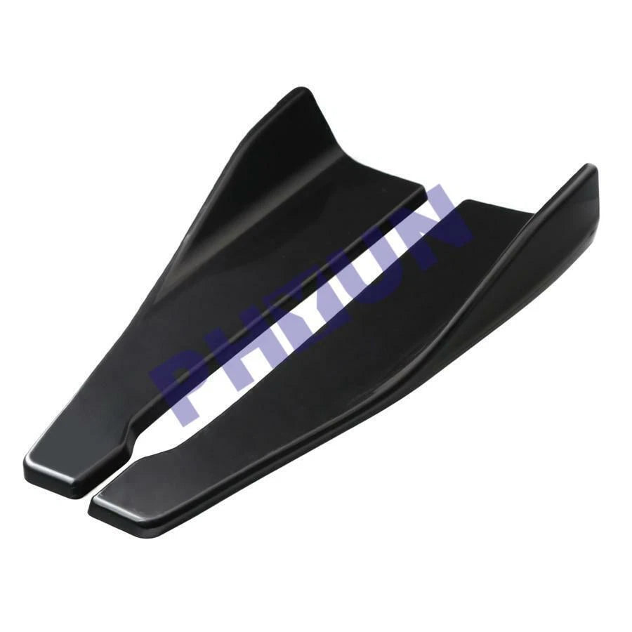 2X Universal Black Car Bumper Spoiler Rear Lip Side Skirt Splitter