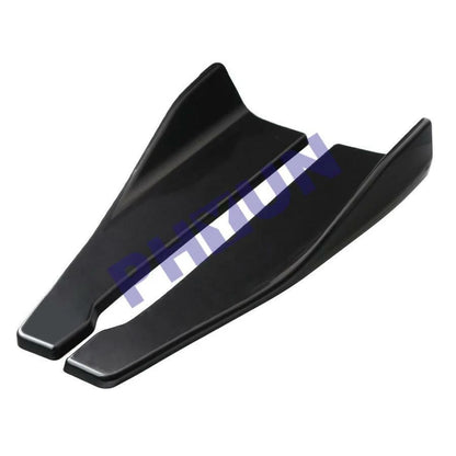 2X Universal Black Car Bumper Spoiler Rear Lip Side Skirt Splitter