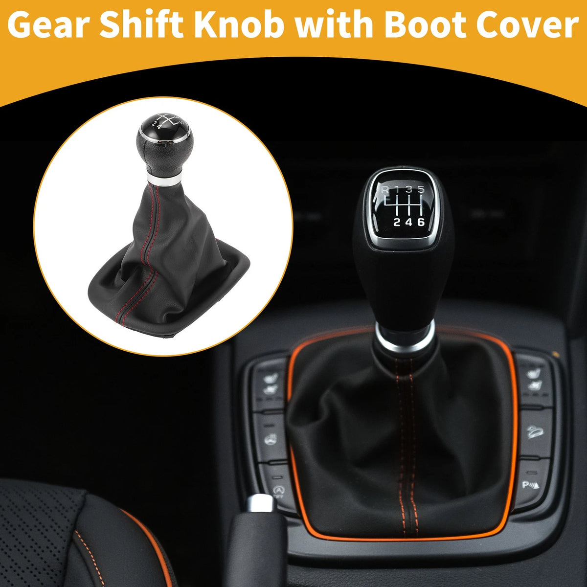 5 Speed Gear Shift Knob with Cover for VW Passat (2005–2010)