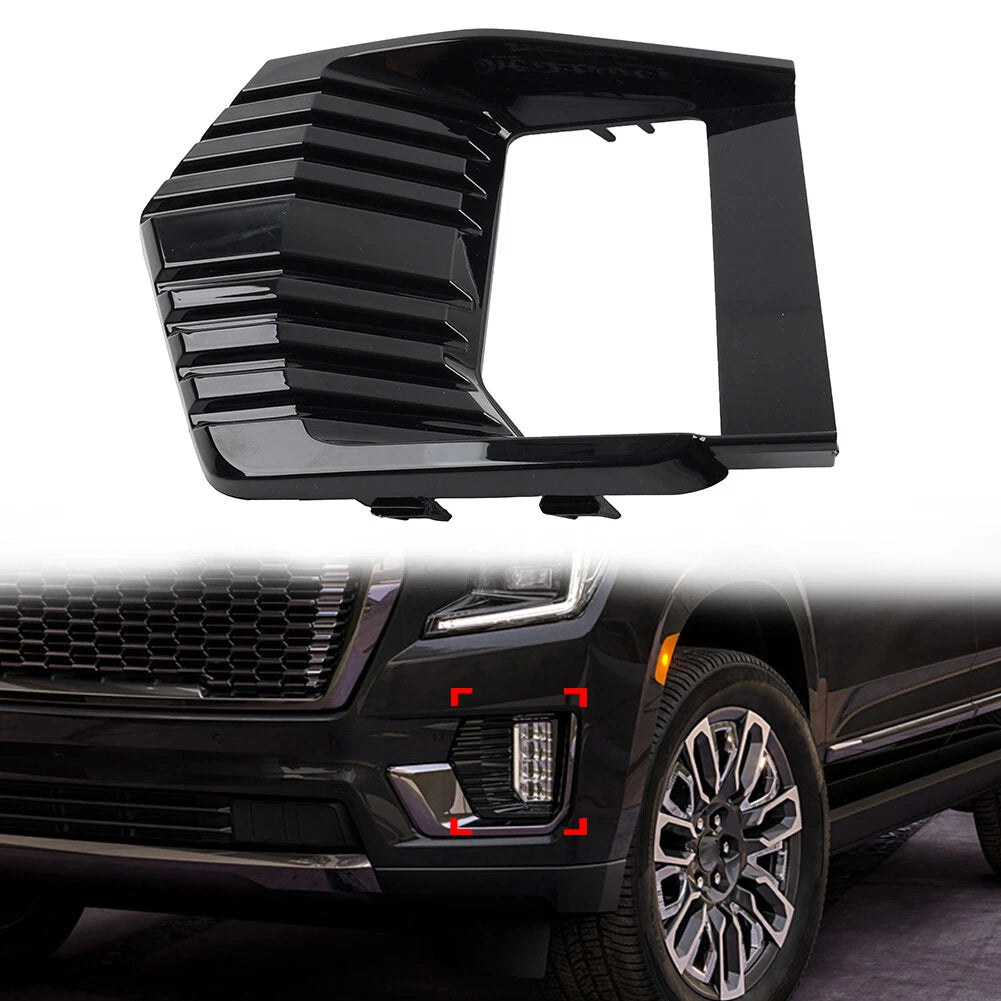 Left Front Bumper Fog Light Grille Covers for GMC Yukon (2021–2024)