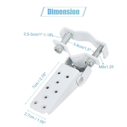 Rearset Fold Footrest Footpegs Pair 8mm Stainless for Motorcycle Bike (White)
