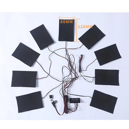 9 in 1 Clothing Electric 5V/2A USB 3 Gear Temperature Adjustable Heating Pad