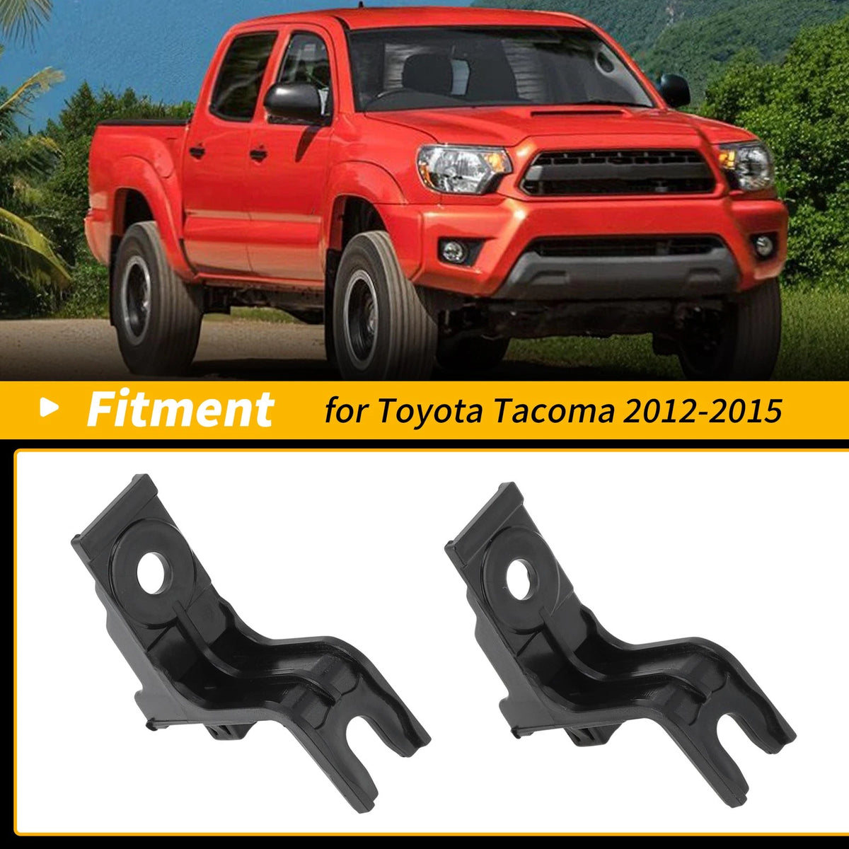 Front Bumper Filler Clip Bracket 2 Piece for Toyota Tacoma (2012–2015)